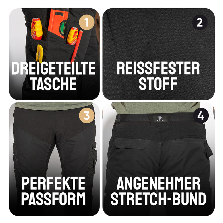 Männer-Arbeitshosen <br> Premium-Line • mit Ripstop und CORDURA gibst du Löchern keine Chance